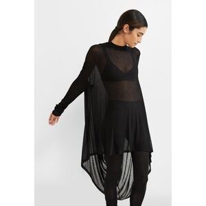 Elegant Black Sheer Women's Top